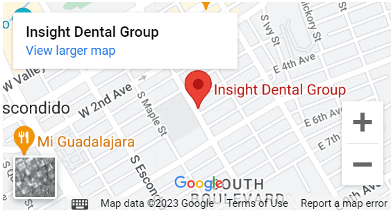 A map of the location of insight dental group