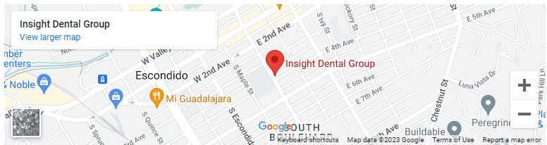 A map of the location of insight dental
