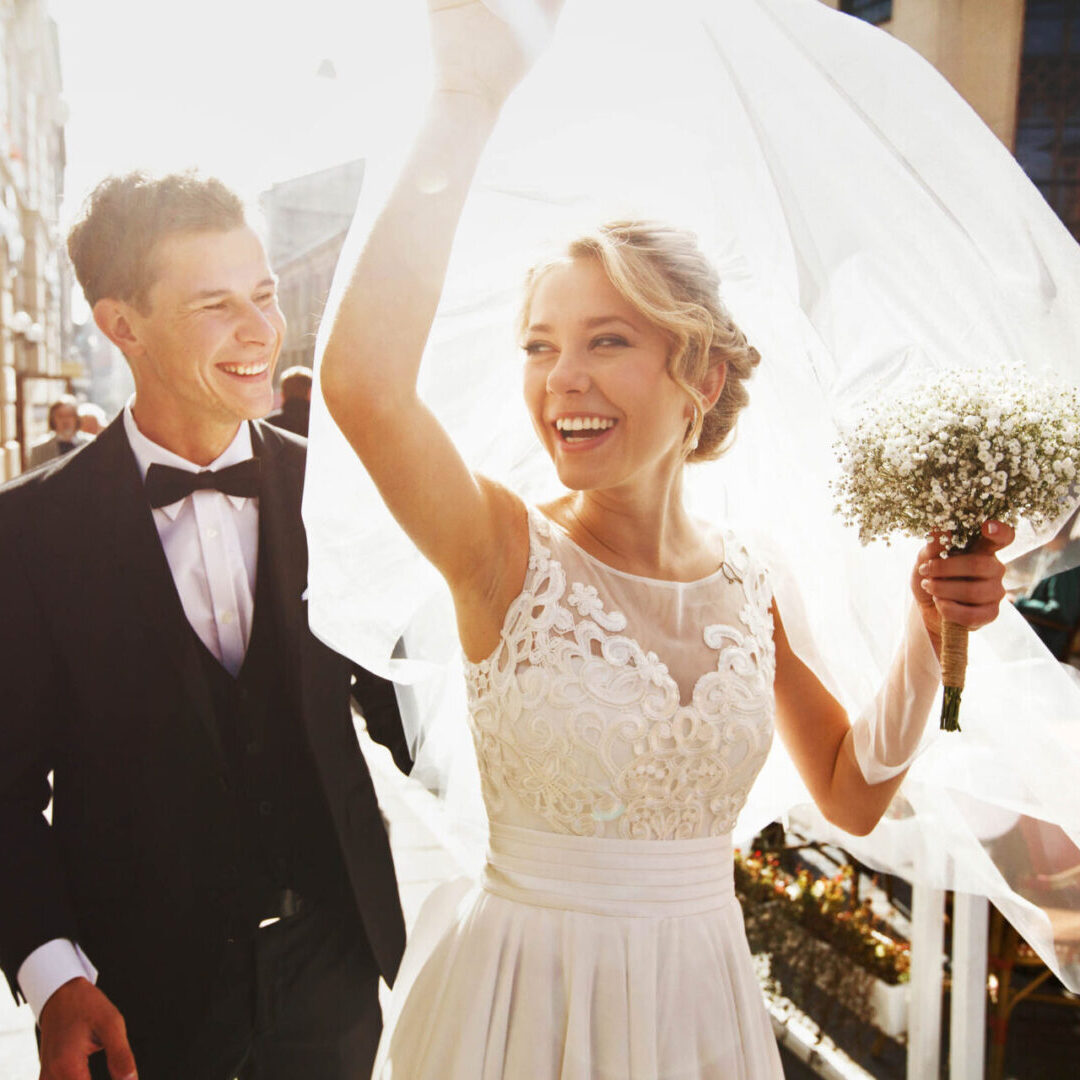 Caucasian,Happy,Romantic,Young,Couple,Celebrating,Their,Marriage
